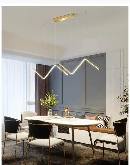 Светодиодная люстра Австрия PJ820 (90х11см) Золотистая Винница - изображение 10