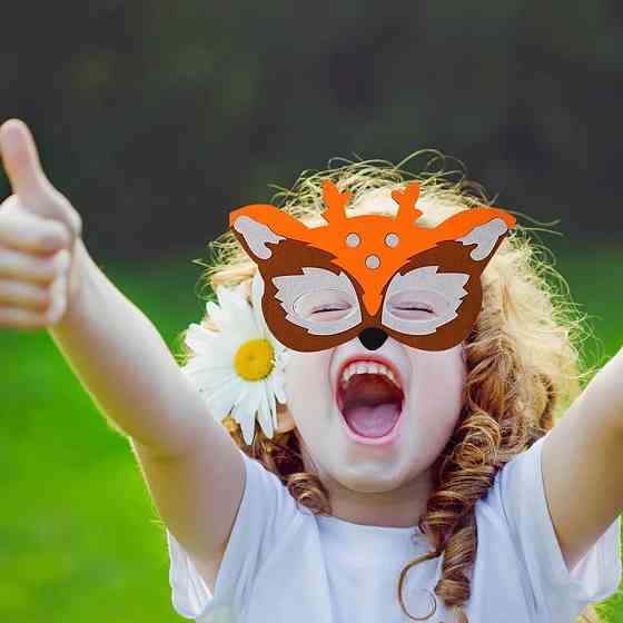 Детская маска на лицо Олень one size разноцветный Киев