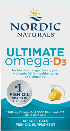 Омега Д3 Nordic Naturals Ultimate OmegaD3 120 гел капс лимон Киев