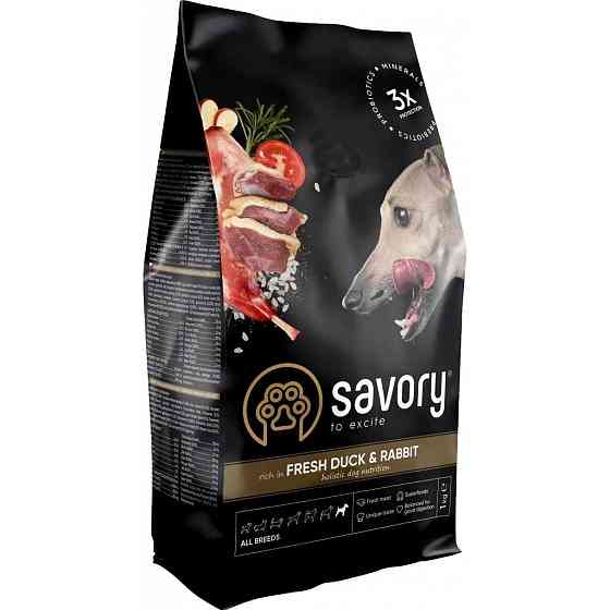 Корм Сейвори Savory Adult All Breeds rich in Fresh Duck & Rabbit сухий зі свіжою качкою та кроликом, 1 кг Винница