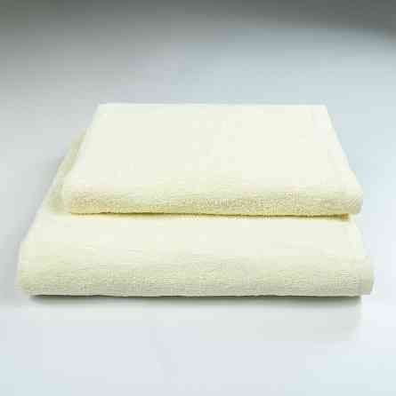 Набор махровых полотенец 2шт GM Textile 50х90см, 70х140см 400г/м2 (Молочный) Сумы
