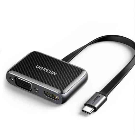 Адаптер Ugreen CM303 USB Type-C - HDMI+VGA, Black (70549) Чорний Харків
