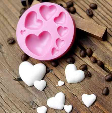 Молд силіконовий Сердечка 78 мм рожевий Київ