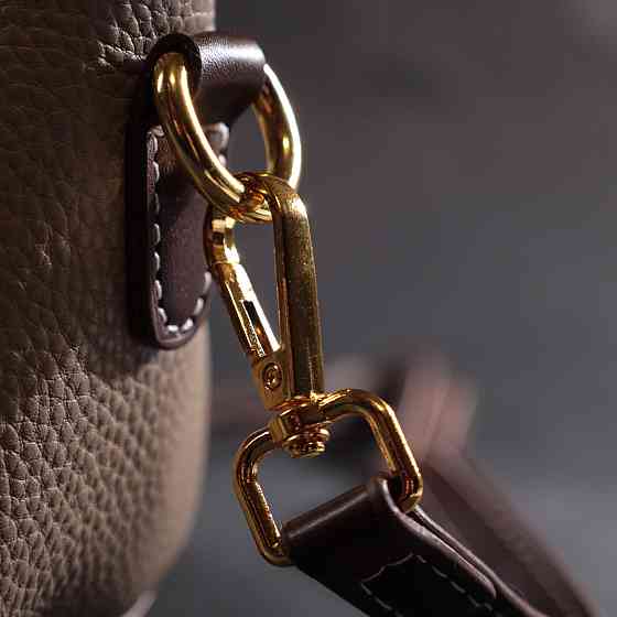 Стильна жіноча компактна сумка з натуральної шкіри Vintage 22267 Бежева Київ