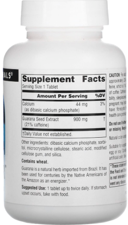 Гуарана Source Naturals Guarana Energizer 60 таб Киев