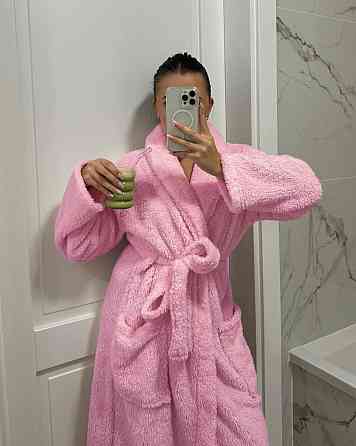 Жіночий затишний теплий халат «ЗЕФІРКА»  з поясом Махра Тедді Одеса