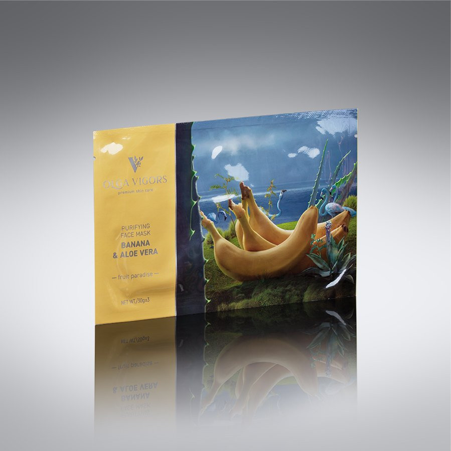 Очищаюча маска для обличчя Банан і Алое вера Vigor 1 шт Київ - фото 1