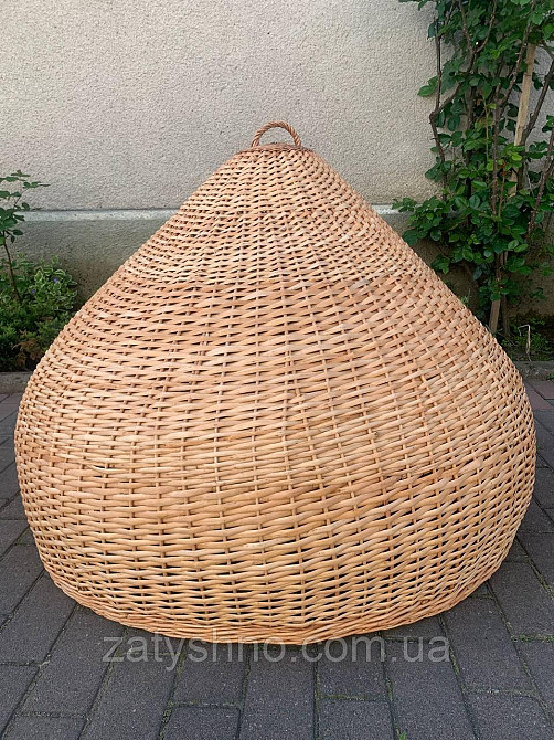 Люстра плетена купольної форми з лози Київ - фото 1