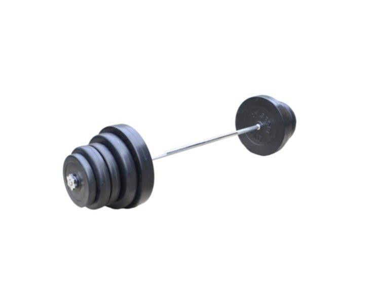 Штанга набірна на 83 кг Гантелі, гирі, штанги і диски в ударостійкому пластику Київ - фото 1