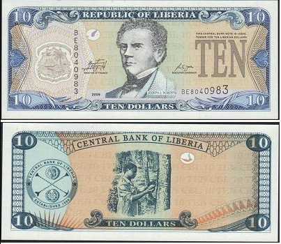 Liberia Ліберія-10 Dollars 2011 P-27 UNC Полтава - фото 1