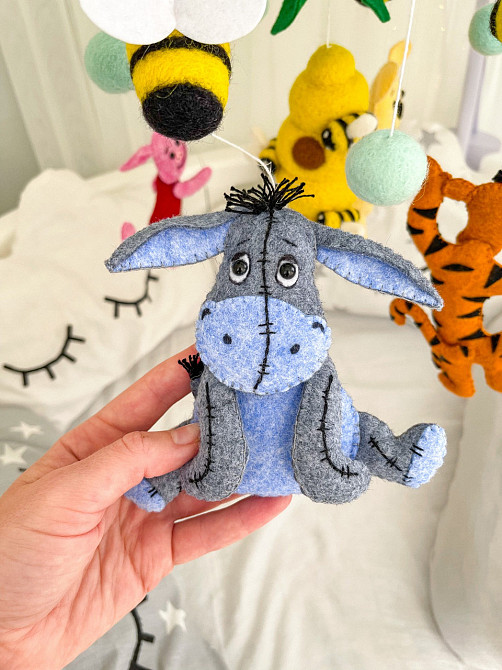 Дитячий музичний мобіль на ліжечко для немовлят WooolyWool «Пригоди друзів» з 35 мелодіями Київ - фото 8