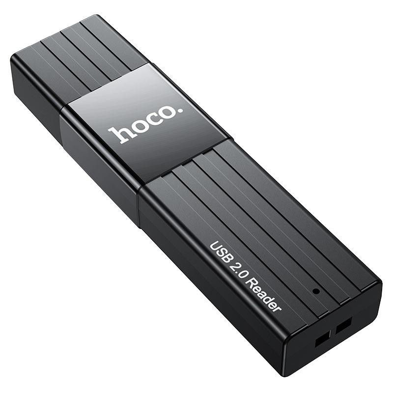USB-хаб HOCO HB20 Mindful 2-in-1card reader(USB2.0) Black Киев - изображение 3