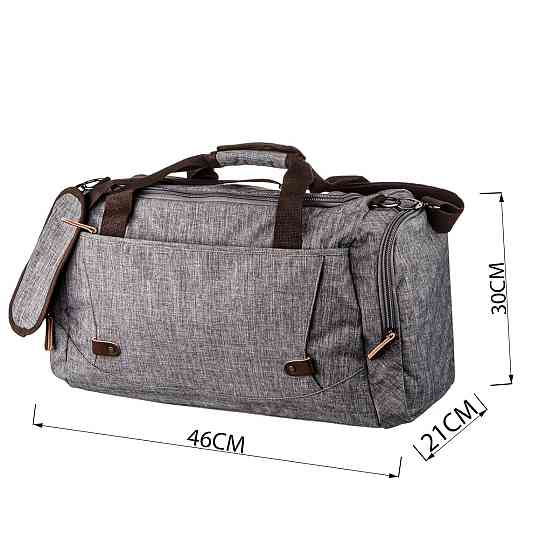 Дорожня сумка текстильна Vintage 20137 Сіра Київ