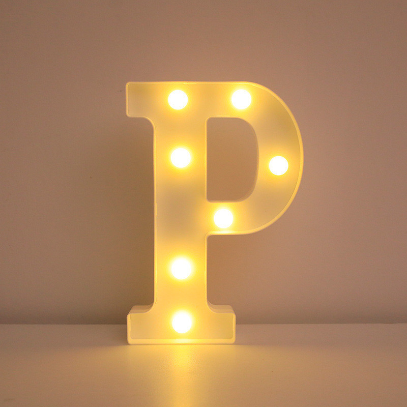 Буква с подсветкой P объемная маленькая 21 на 17 см белый Киев - изображение 1