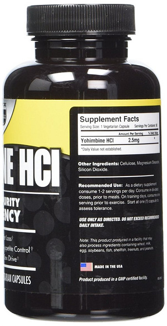 Жиросжигатель PrimaForce Yohimbine HCl 2,5 mg 90 caps Луцк - изображение 2