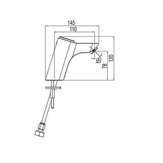 Смеситель для умывальника TRES TOUCH BM-139906 Hot/Cold Киев