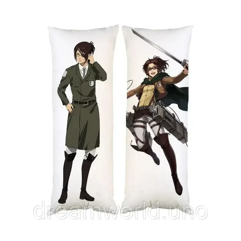 Подушка дакімакура Ханджі Зої Атака Титанів декоративна партова подушка для обіймання 60х180 Харків - фото 1