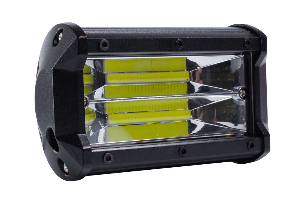 Фара LED прямокутна (chip COB) 72W 6000K (2 діода) (12.5 см х 8см х 6см) Мукачево - фото 1