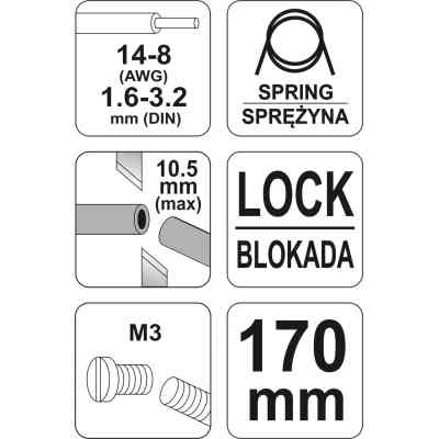 Знімач ізоляції Yato d=1.6-3.2 з ножицями (YT-19691) Вінниця