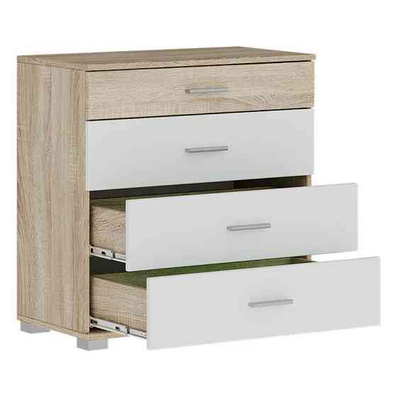 Комод Эверест на 4 ящика Бриз К-5 (телескопические) 70х38х72.5 Дуб сонома/Белый (DTM-073859) Львов