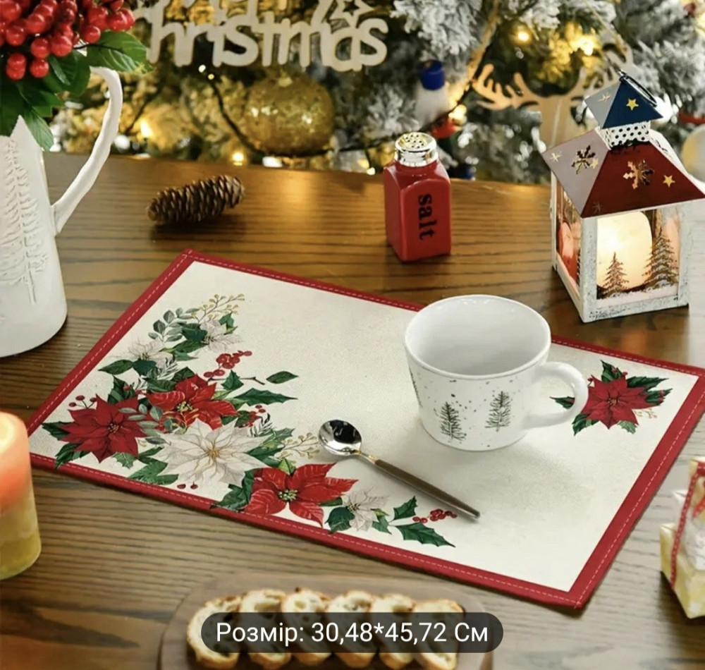 Різдвяна підставка для посуду 4 шт Сміла - фото 7