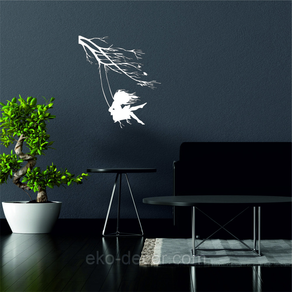 Декоративне настінне Панно «Дівчинка та голуб» Декор на стіну 50*44 см, Білий Київ - фото 2