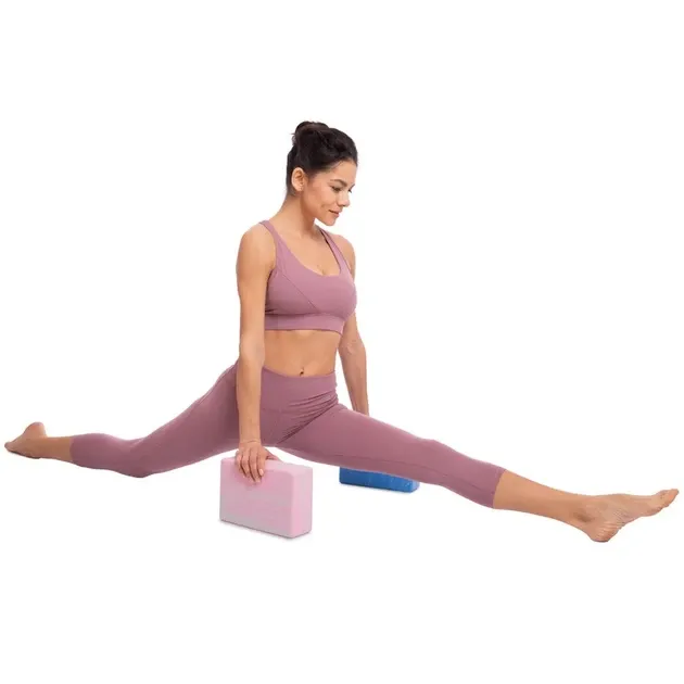Блок для йоги, йога блок, кубик для фітнесу та розтяжки Profi Розовый Бровары - изображение 3