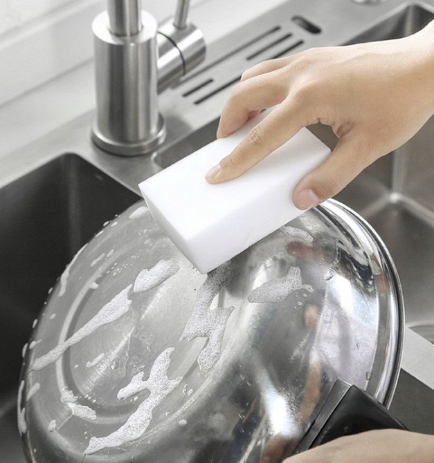 Чистяча чарівна губка меламінова 10х7 см Ruhhy (1702) Нововолинськ - фото 6