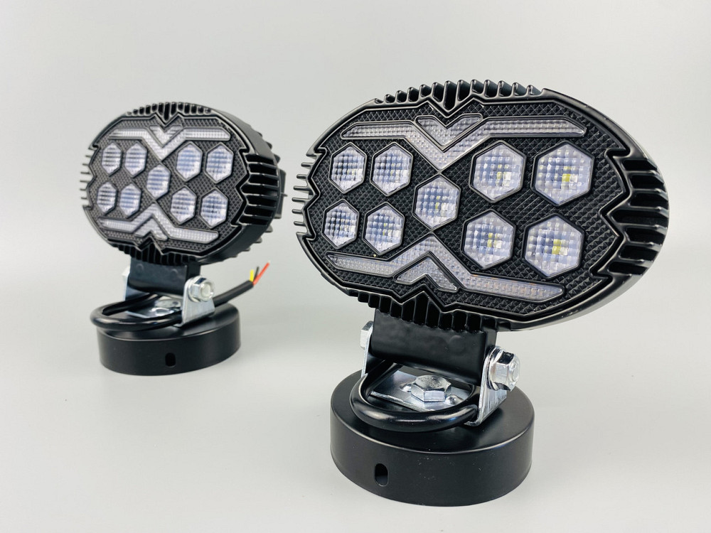 Фара LED кругла 15led chip 9-80V алюмінієвий корпус, кріплення, повітряний клапан Мукачево - фото 4