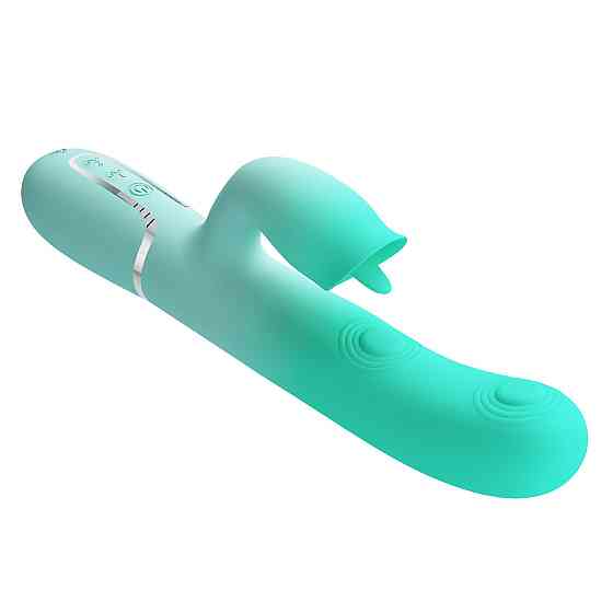 Пульсатор с клиторальным стимулятором Pretty Love - Gigi Light Green, 7 thumping functions 7 licking modes, Sex Aura Киев