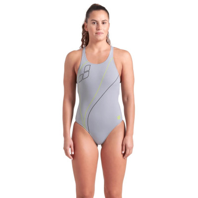 Купальник Arena Trail Swimsuit V Back 009022-520 Сірий 38 (3468337535959) Вінниця - фото 1
