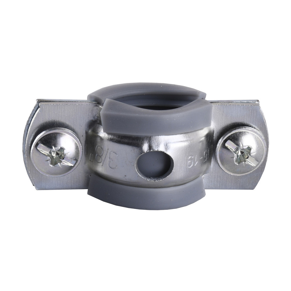 Хомут в зборi CR 3/8″ (16-19мм) з гвинтом-шурупом 8*80 та дюбелем в уп., сірий (000018410) Київ - фото 2