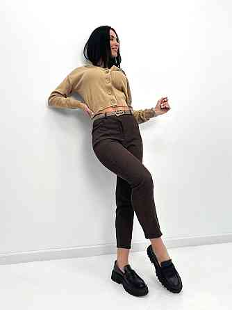 Классические вельветовые брюки Axel батал 50, Шоколадный Киев