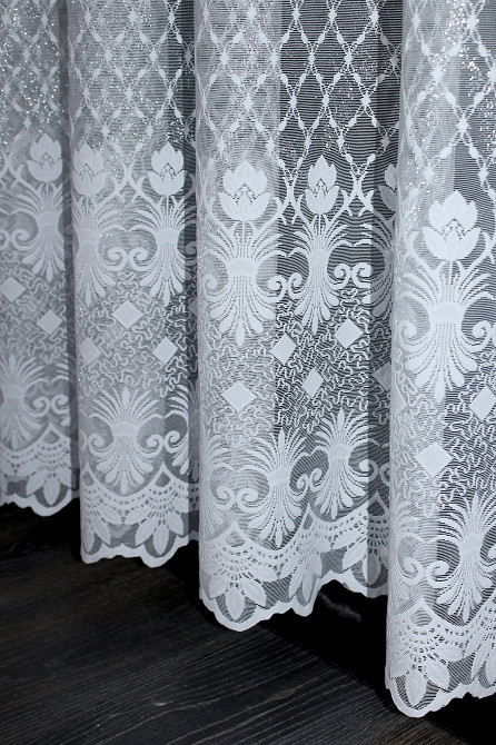 Тюль жаккард с галстуком, 