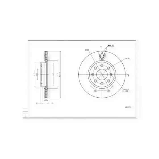 Диск Fiat Doblo, Punto, Opel Corsa (2001-) передний (d257x22mm) тормозной Мукачево