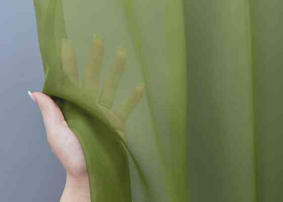 Тюль VR-Textil н115 Шифон однотонний Оливковий 300х270 см (41-066) Киев