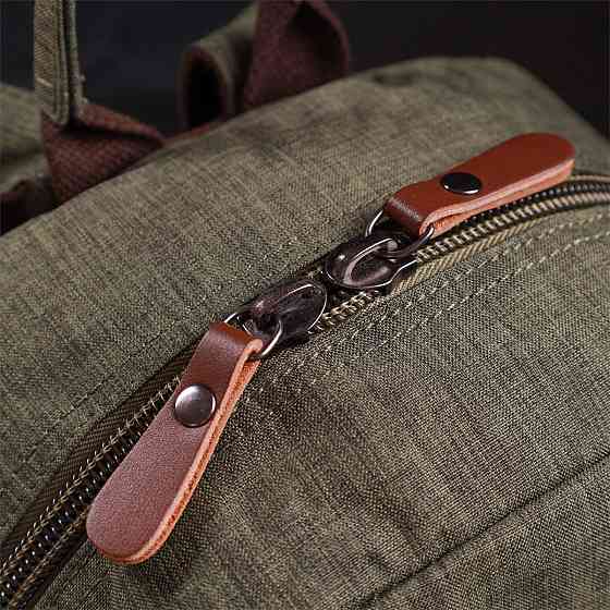 Практичний чоловічий рюкзак з текстилю Vintage 22242 Оливковий Київ