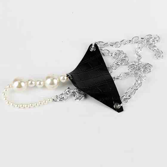 Еротичні трусики з ланюжками чорні - розмір універсальний (на резинці) Київ