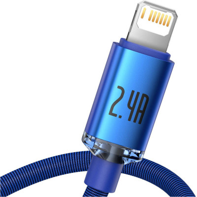Дата кабель USB 2.0 AM to Lightning 2.0m 2.4A blue Baseus (CAJY000103) Вінниця - фото 3