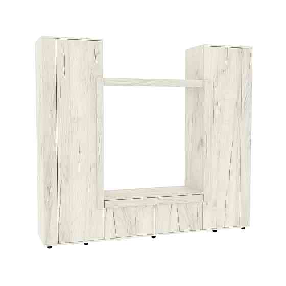 Стенка в гостиную под ТВ Эхо-4, Дуб Крафт Білий, 2080х420х1850 Львов