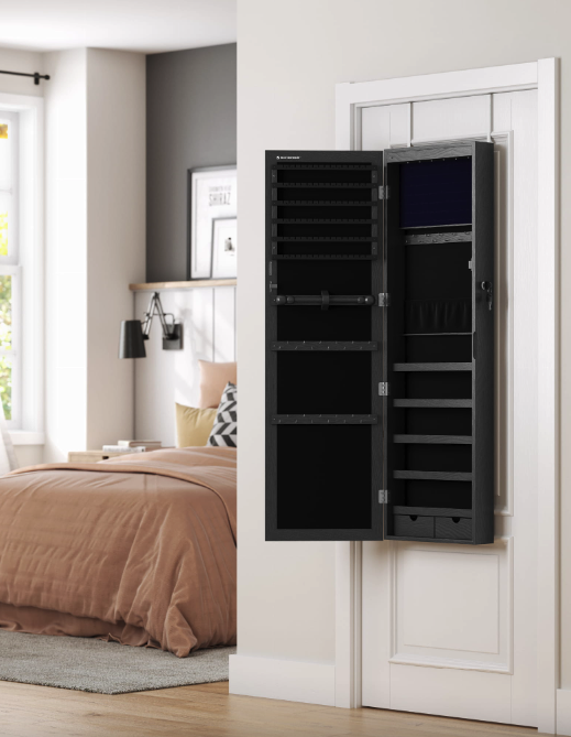 Дзеркало-шафа Leobert Kors з підсвіткою в стилі Loft чорний Київ - фото 3