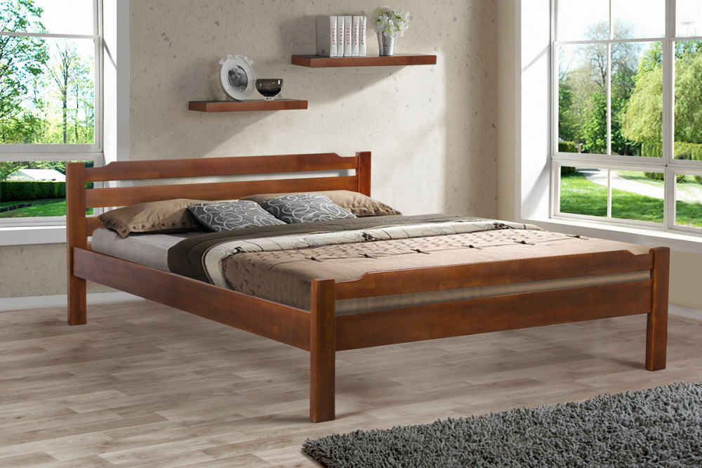 Ліжко Ольга 1600*2000, вільха/горіх Київ - фото 1