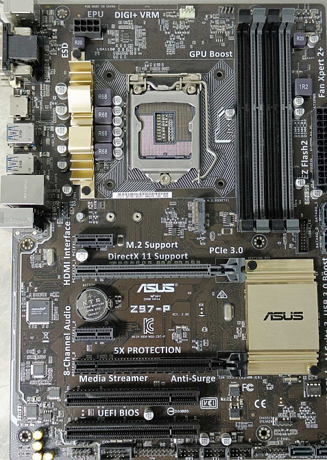 Материнська плата ASUS Z97-P LGA1150 з М2 слотом під SSD! ВІДМІННИЙ СТАН! Харків - фото 4
