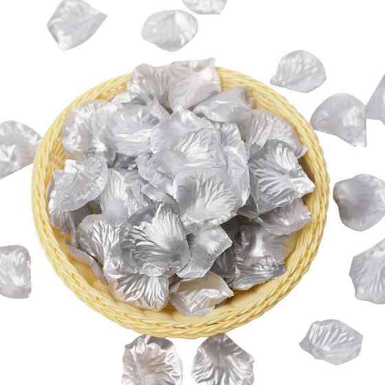 Пелюстки троянд штучні 100 штук 45 на 45 мм сріблястий Київ