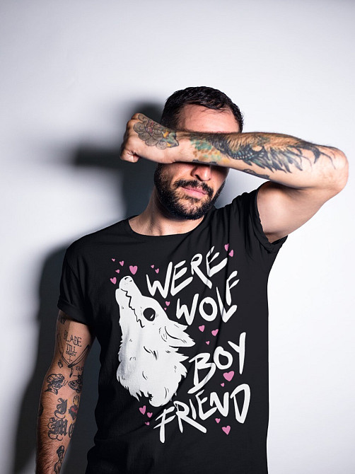 Футболка для мальчика аниме Вереволф Скреен Принт Пастел оверсайз (рост от 165 до 180 ) Черний AnimeJ0474m Днепр - изображение 2