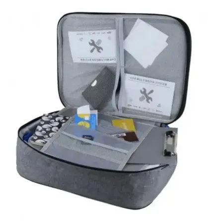 Органайзер для документів А4 чорний/сірий папка-сумка для зберігання документів, файлів та паперів Одеса