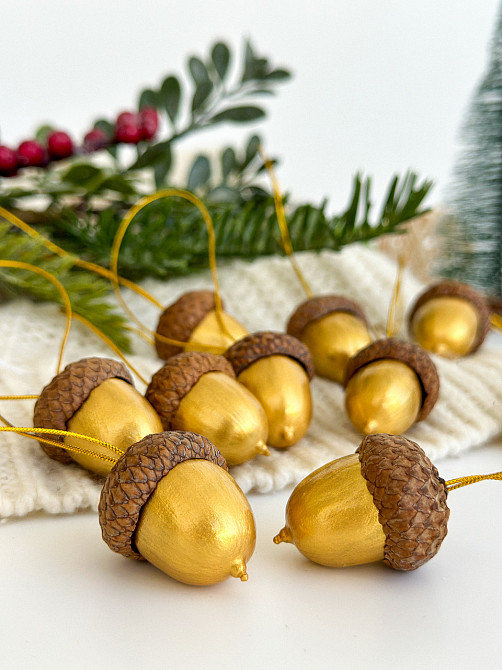 Набір жолудів "Золото" розписаний вручну 10 штук Київ - фото 6