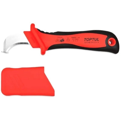 Ніж монтажний Toptul кабельний вигнутий 1000V VDE (SFAB5020V4) Вінниця - фото 1