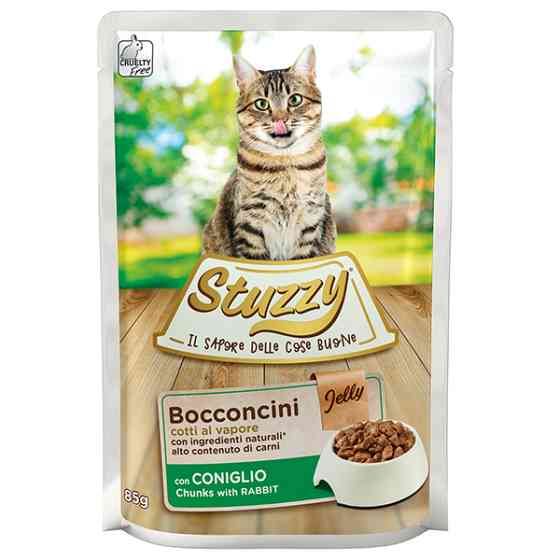 Stuzzy Cat Rabbit ШТУЗИ КРОЛИК в желе консервы для котов, влажный корм, пауч 85г Киев