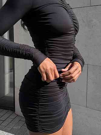 Жіноча стильна вечірня чарівна мініплаття мікродайвінг Чорна, 46/48 Одеса